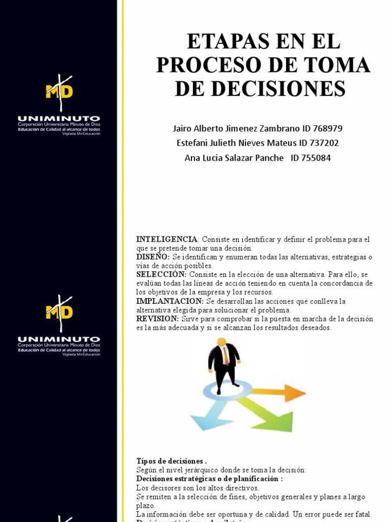 Etapas en El Proceso de Toma de Decisiones | PDF | Toma de decisiones ...