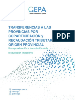 Transferencias a Las Provincias Por Coparticipación y Recaudación Tributaria de Origen Provincial. Una Aproximación a La Evolución de La Recaudación Impositiva - Mayo 2021