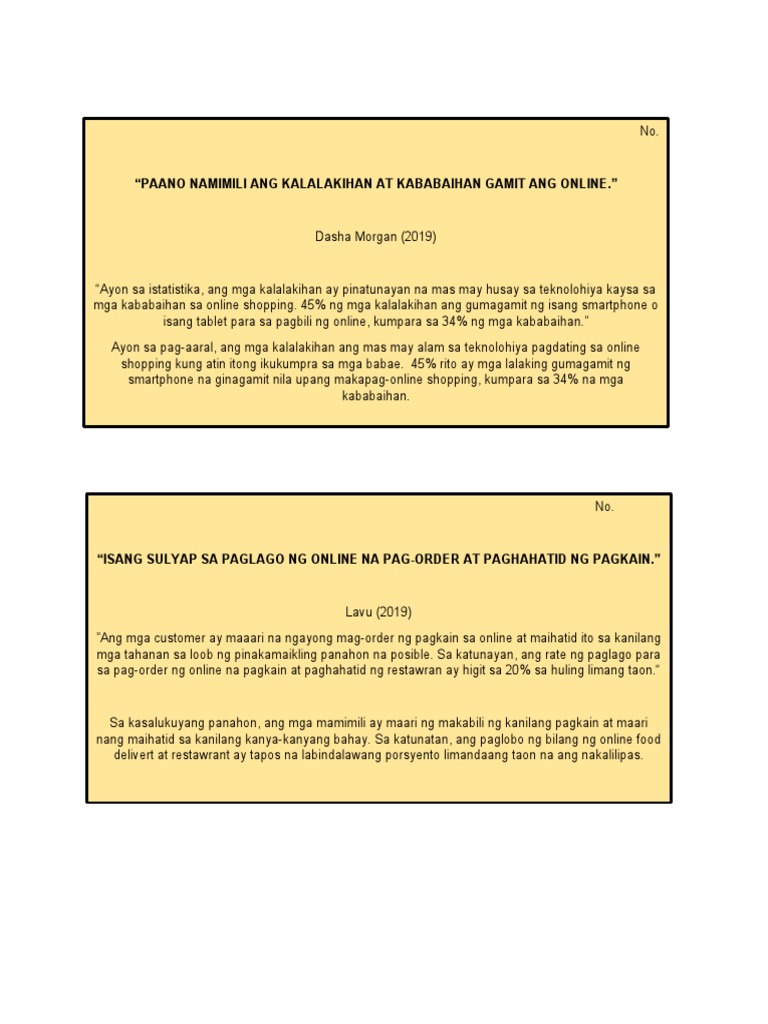 Notecard Filipino Research | PDF