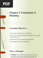 Chapter 3: Foundation of Planning