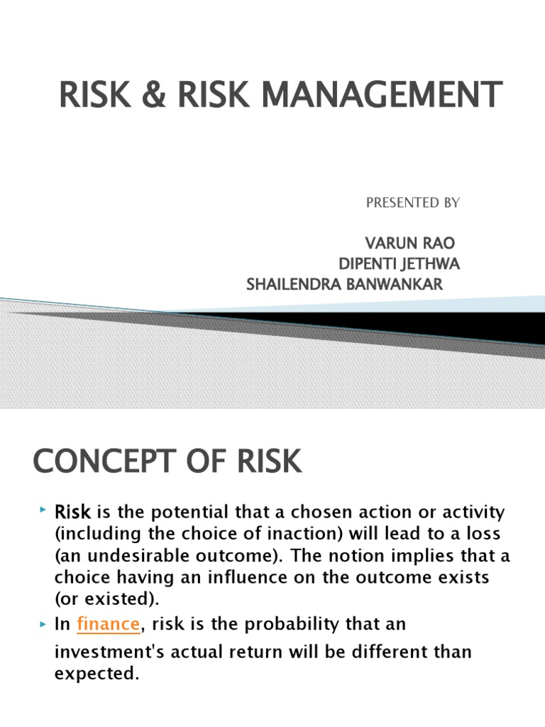 Risk & Risk Management | PDF | Risk | Insurance