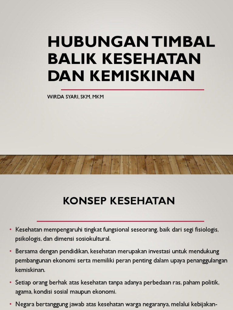 Materi 11 (Hubungan Timbal Balik Kesehatan Dan Kemiskinan) PDF