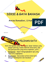 4. Diksi Atau Pilihan Kata