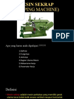 Mesin Sekrap: Fungsi, Jenis, Bagian dan Mekanisme Kerja
