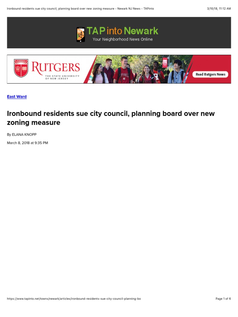 Ironbound Residents Sue City Council, Planning Board Over New Zoning
