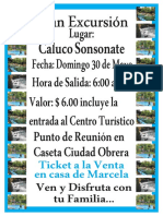 Afiche Excursion Caluco