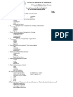 Second Summative Test in English V 2nd Grading