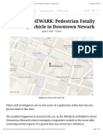 BREAKING NEWARK: Pedestrian Fatally Struck by Vehicle in Downtown Newark