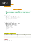 Case Study On Sorting Algorithm