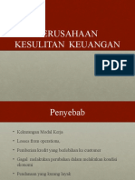 Kesulitan Keuangan dan Reorganisasi Perusahaan