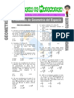 Problemas de Geometría Del Espacio para Quinto de Secundaria