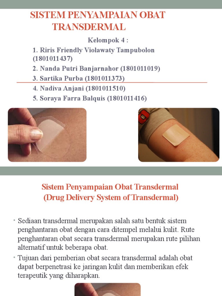 Sistem Penghantaran Obat Transdermal | PDF