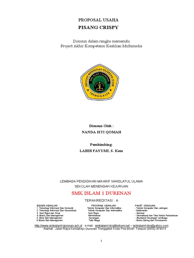 Rencana Usaha Pisang Crispy Pdf