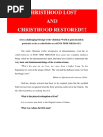 Christ Hood Lost and Christ Hood Redeemed