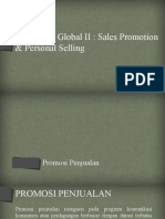Global Marketing, Sales Promotion & Personal Selling