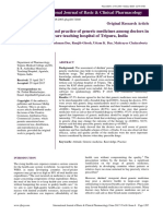 Knowledge, Attitude and Practice of Generic Medicines Among Doctors in A Tertiary Care Teaching Hospital of Tripura, India