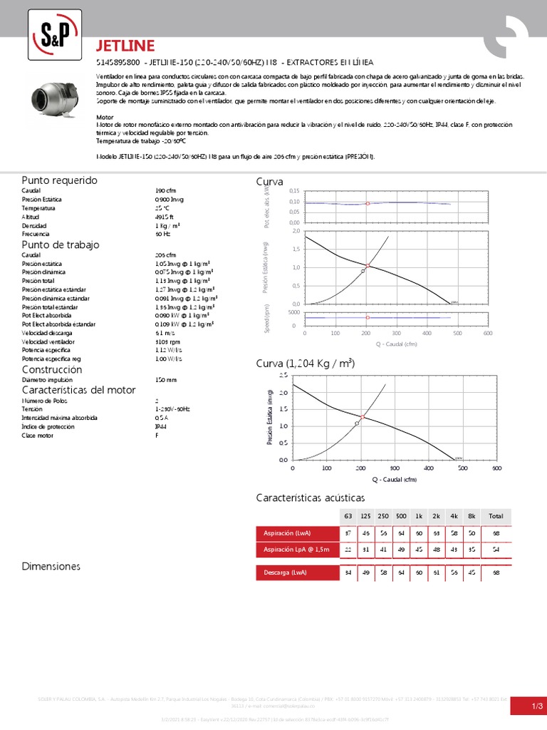 JETLINE-150 (220-240V5060HZ) N8 (5145895800) - Extractores en Línea ...