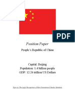 Position Paper: People's Republic of China