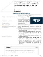 Examen - (AAB01) Cuestionario 3 - Desarrollar Las Preguntas Del Tema - ESTABLECER EL CONCEPTO de UN PROYECTO