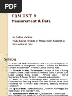 BRM Unit 3: Measurement & Data