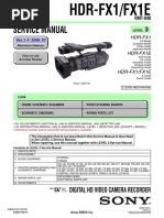 Service Manual: Digital HD Video Camera Recorder