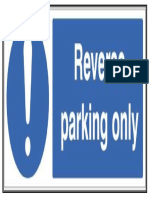 Reverse Parking Only A4