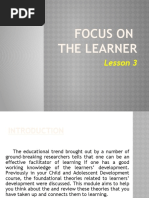 Focus On The Learner