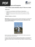 LAB 4 Helical Antenna Simulation Using CST Microwave Studio