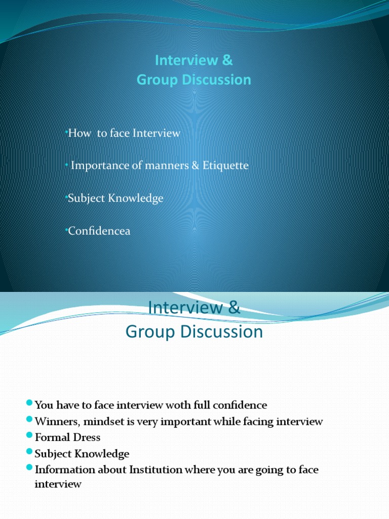 Interview & Group Discussion Tips | PDF