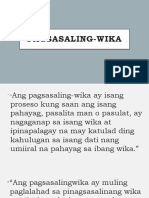 Pagsasaling Wika