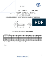 Uni 5933 Iso 10642 Din 7991: Viti A Testa Svasata Piana