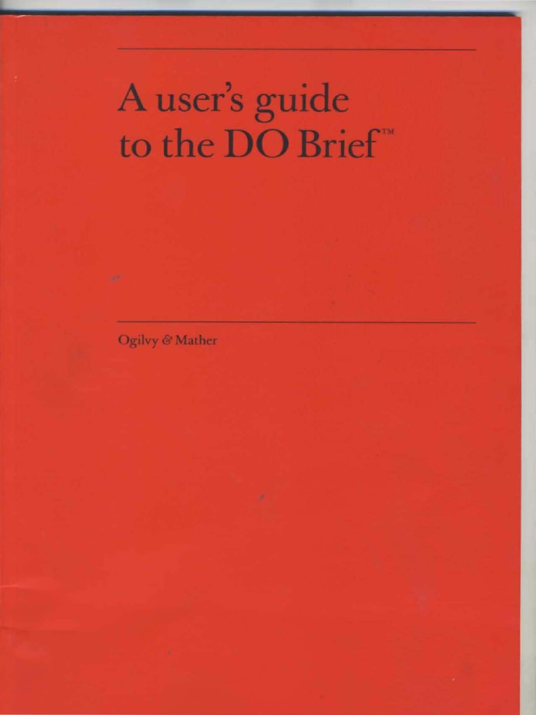 A User's Guide To The DO Brief | PDF | Communication | Marketing