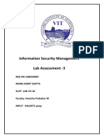 Information Security Management Lab Assessment - 3