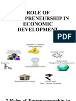 Role of Entrepreneurship in Economic Development