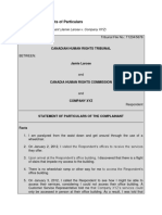 Legal Statement of Particulars Template