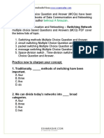 CH 8 Switching Network Multiple Choice Questions and Answers MCQ PDF Data Communication and Networking