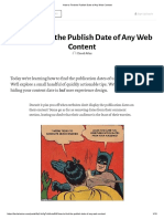 How To Find The Publish Date of Any Web Content