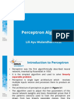 Perceptron Algorithm: Lili Ayu Wulandhari PH.D