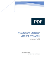 Bsbmkg607 Manage Market Research: Assessment Task 2