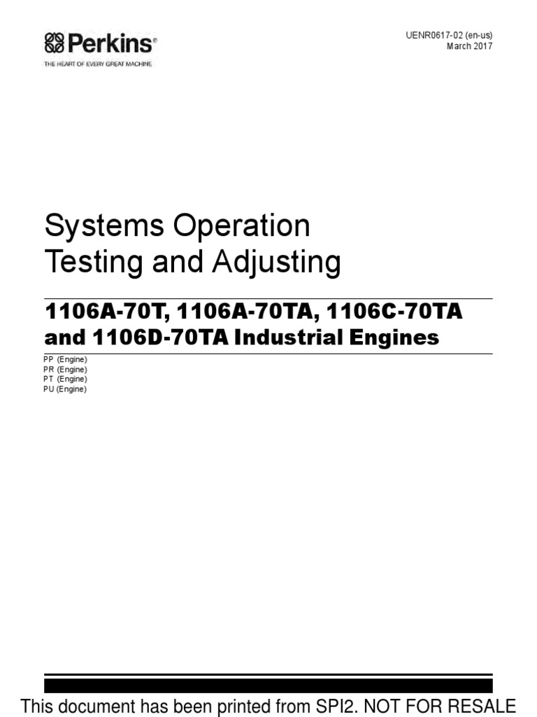 1106a System Operation | PDF | Internal Combustion Engine | Turbocharger