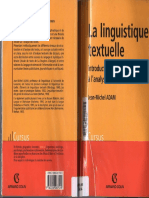 La Linguistique Textuelle, Introduction À Lanalyse Textuelle Du Discours - J.M. ADAM