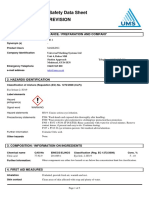 Safety Data Sheet Revision: 1. Identification of Substance / Preparation and Company