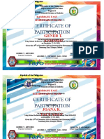 Certificate of Participation