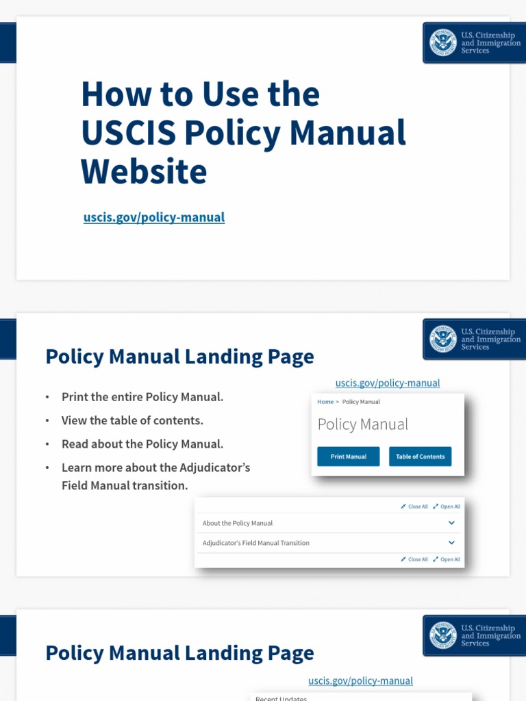 How to use the uscis policy manual website pdf cyberspace world