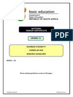 Business Studies P1 GR 12 Exemplar 2020 Marking Guidelines Eng