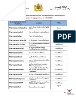 Liste Des Pharmacies Dofficine Non Conventionn Es Au 17-07-16