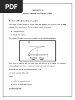 Experiment No: 13 Transient and Steady State Response Analysis