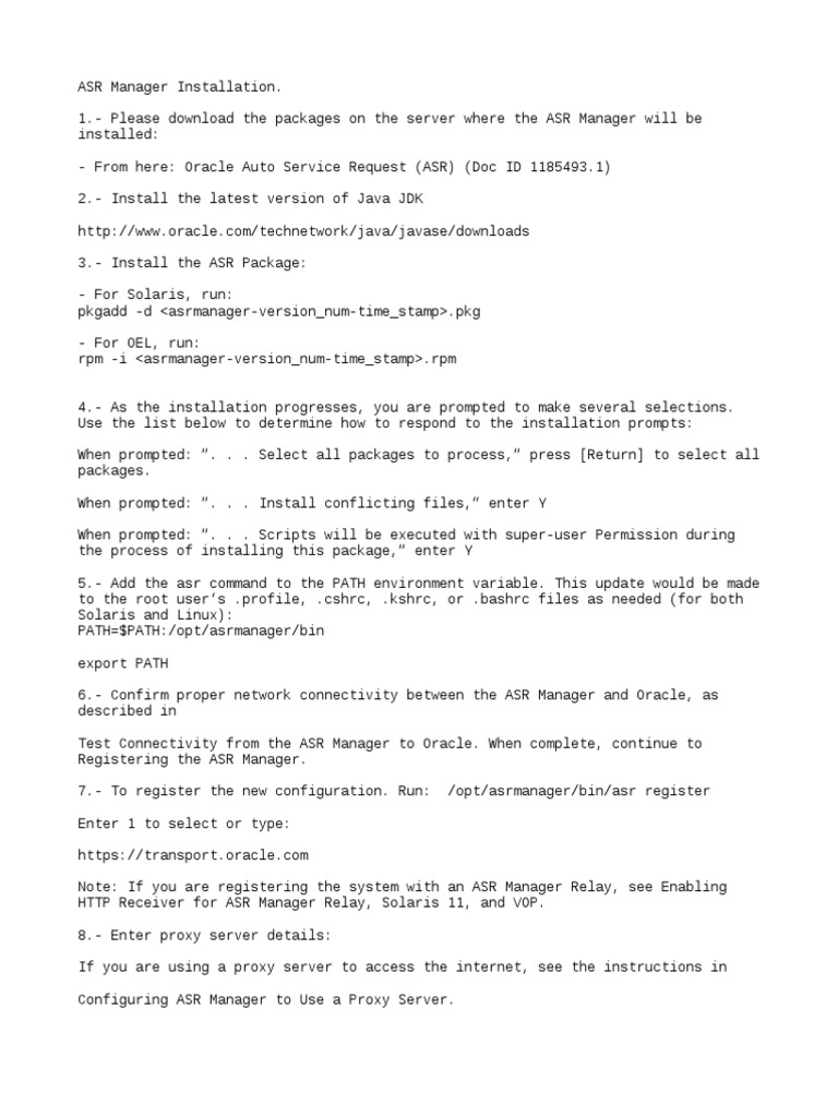 ASR Manager Install PDF Backup Proxy Server