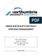 Green and Black'S CSR Policy Strategic Management