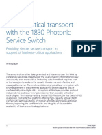 Secure Optical Transport With The 1830 Photonic Service Switch